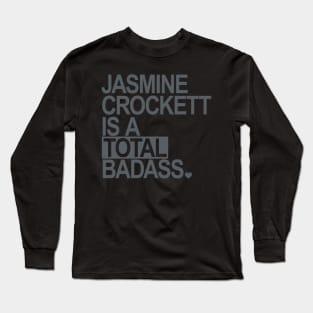 Jasmine Crockett is a total badass - gray box Long Sleeve T-Shirt